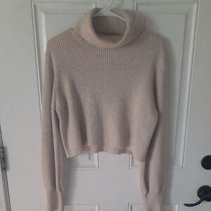 Wilfred Wool Cropped Turtleneck Sweater